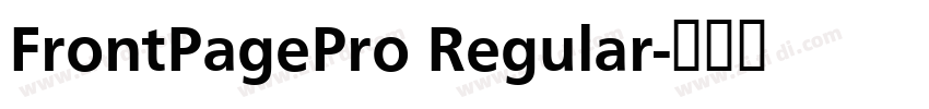FrontPagePro Regular字体转换